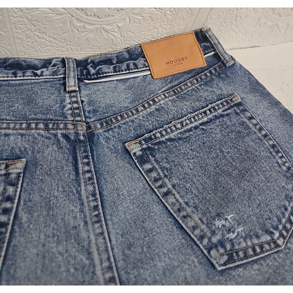 Vintage Moussy Denim Button Fly Womens 31 100% Cotton High Rise Light Wash Jeans - Picture 8 of 16